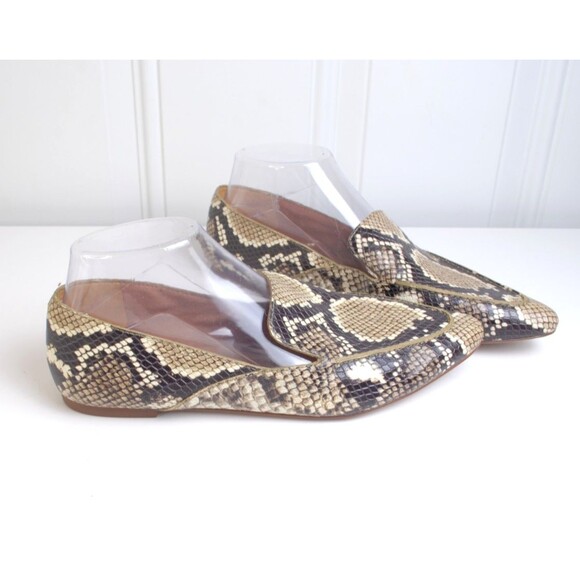 Madewell Frances Skimmer Slip On Loafer Snakeskin Leather US Size 7.5 - Picture 2 of 7